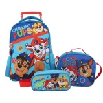 PAW PATROL - SET 3 PIEZAS PAW PATROL BOY (MOCHILA C/RUEDAS - LONCHERA - ESTUCHE)